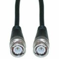 Swe-Tech 3C BNC RG58/AU Coaxial Cable, 50 Ohm, Black, BNC Male, Copper Stranded Center Conductor, 45% Braid, 10ft FWT10X1-01110